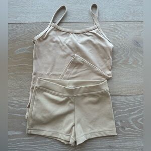 Capezio dance shorts (IC nude color) + tank top (nude color)
